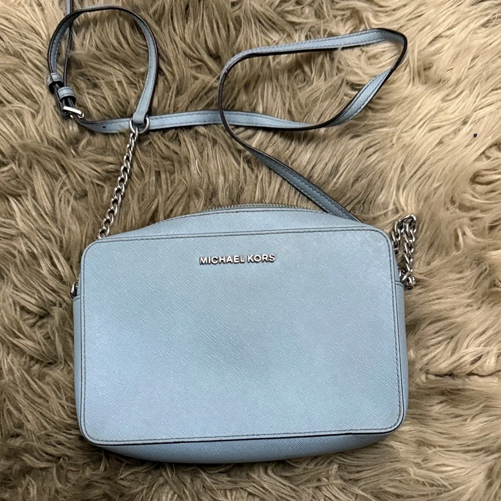 Michael Kors Sky Blue Crossbody Bag - Picture 1 of 15
